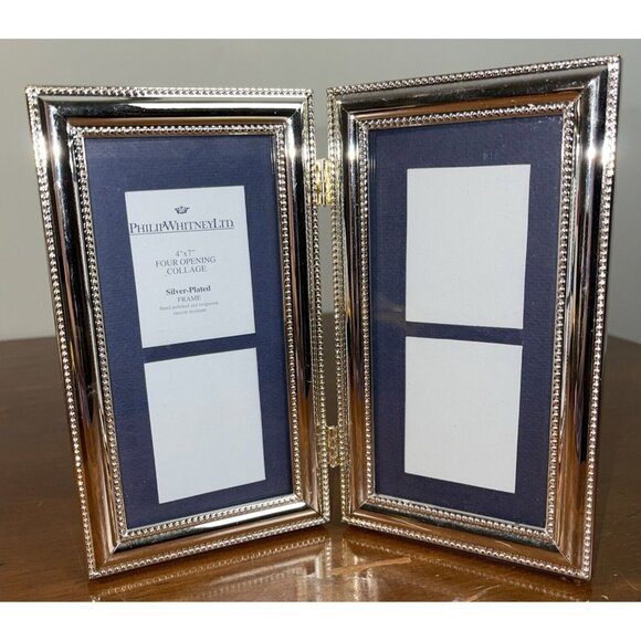 PHILIP WHITNEY LTD Other - PHILIP WHITNEY Ltd. Silver Plated Frame Four 2 1/4X  1 3/4 Openings 4 X 7